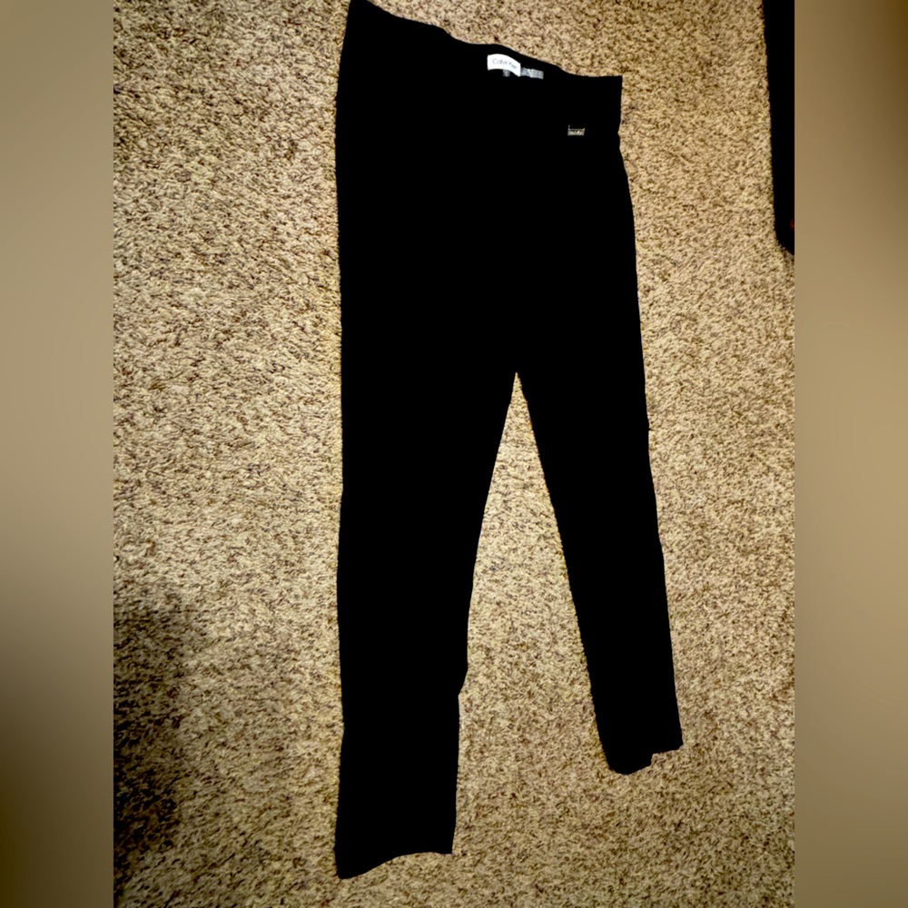 CALVIN KLEIN Woman’s Black Wear to Work Skinny Pants with Pockets Size Medium